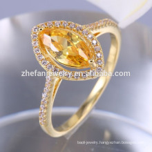 new design champagne marquise shape cz 925 sterling silver ring